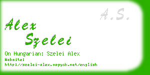 alex szelei business card